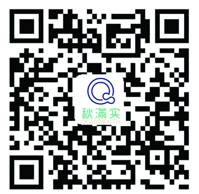 产品彩页中的秋满实医疗公众号二维码
